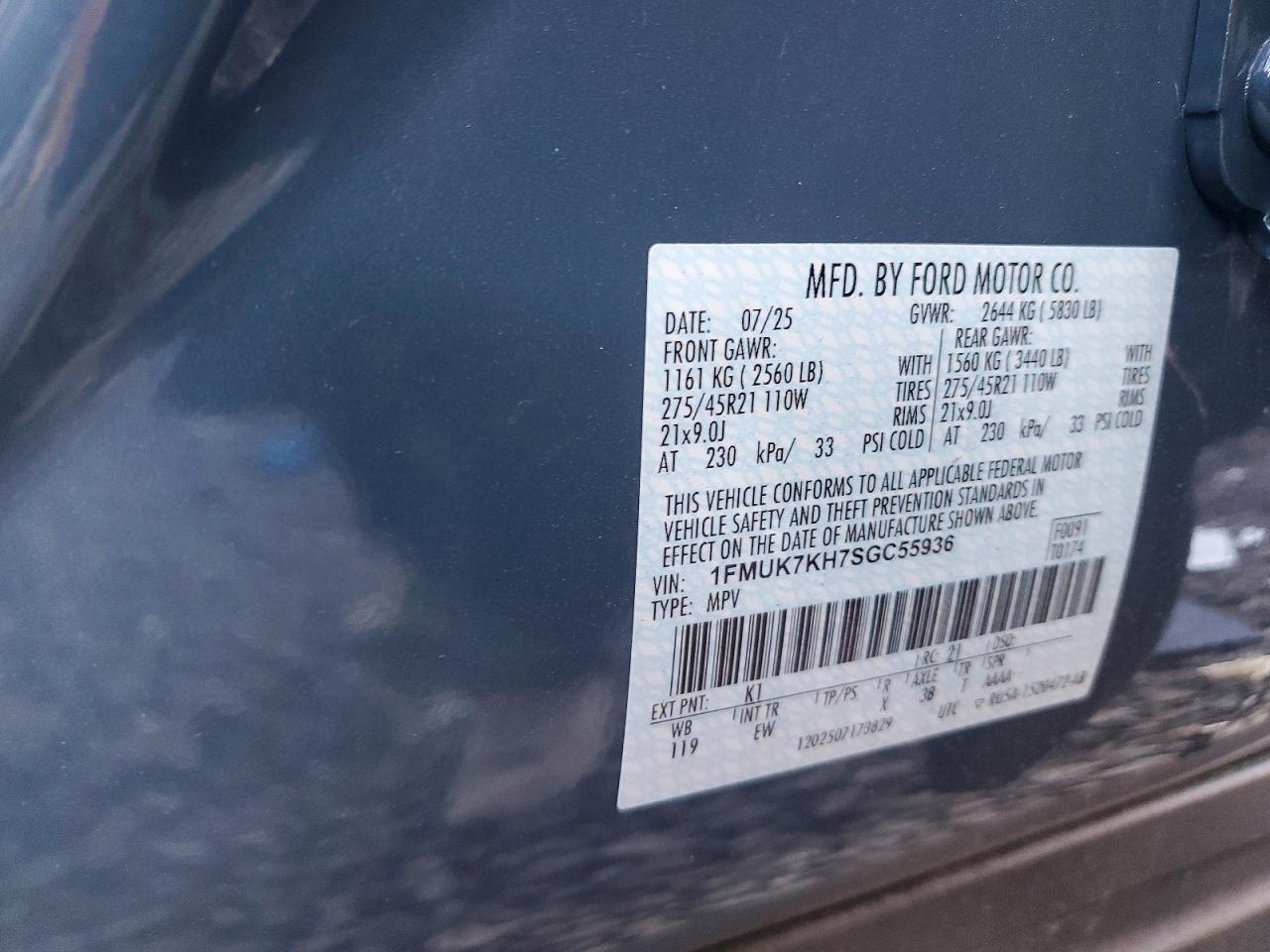 2025 FORD EXPLORER ST-LINE photo 13