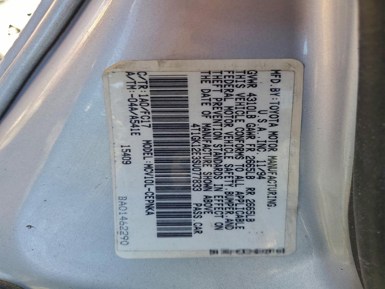 1995 TOYOTA CAMRY LE photo 23