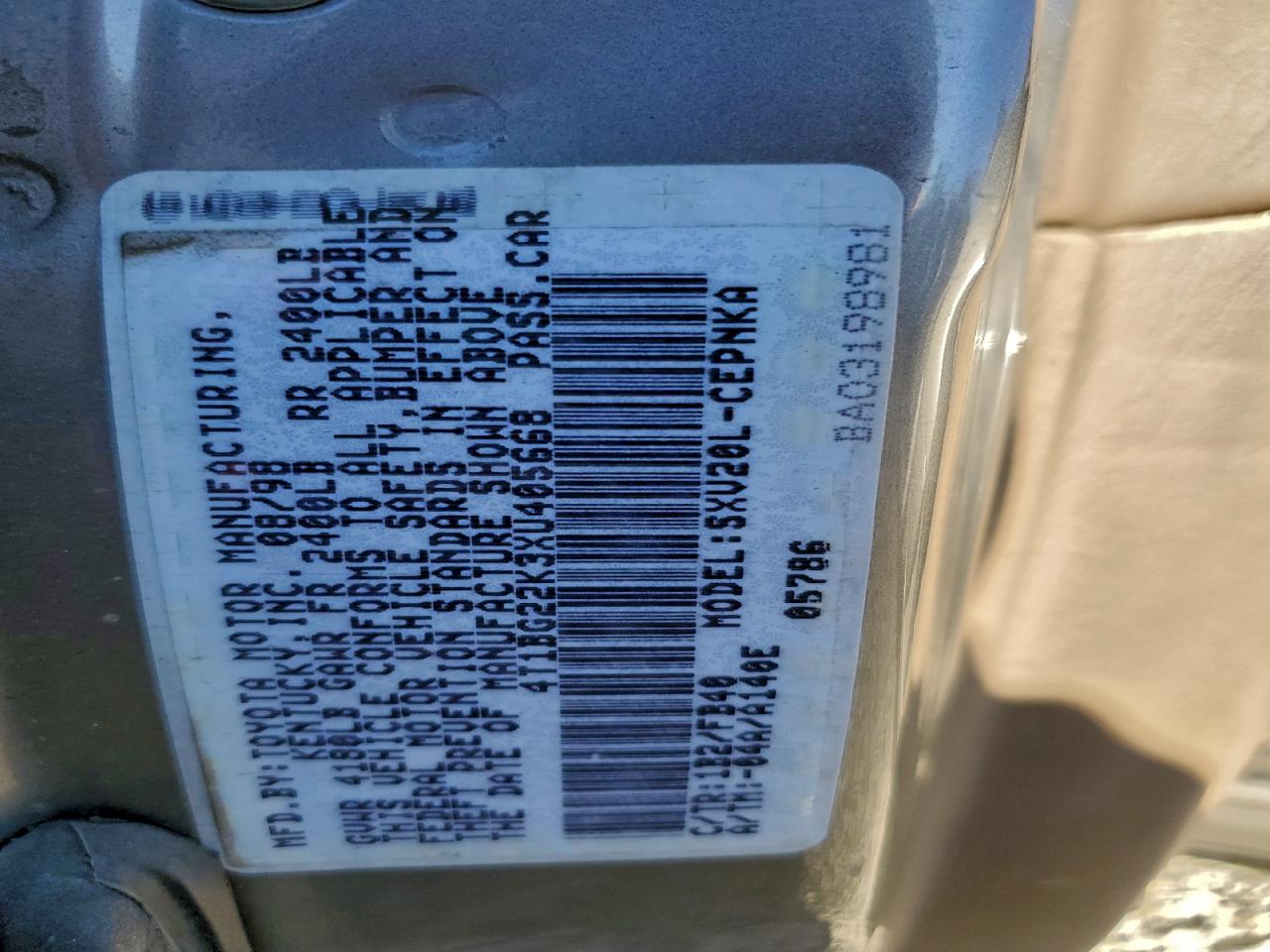 1999 TOYOTA CAMRY CE photo 13
