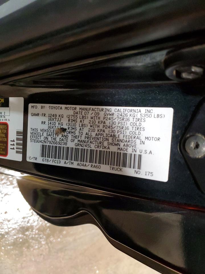 2009 TOYOTA TACOMA ACCESS CAB photo 12