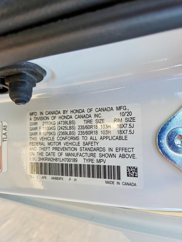 2020 HONDA CR-V EXL photo 13