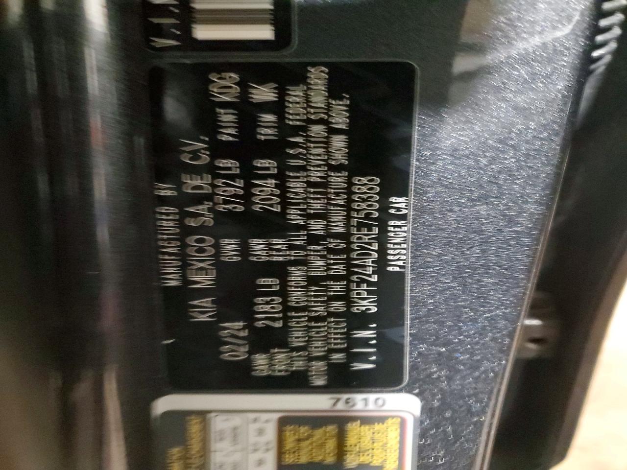2024 KIA FORTE LX photo 12