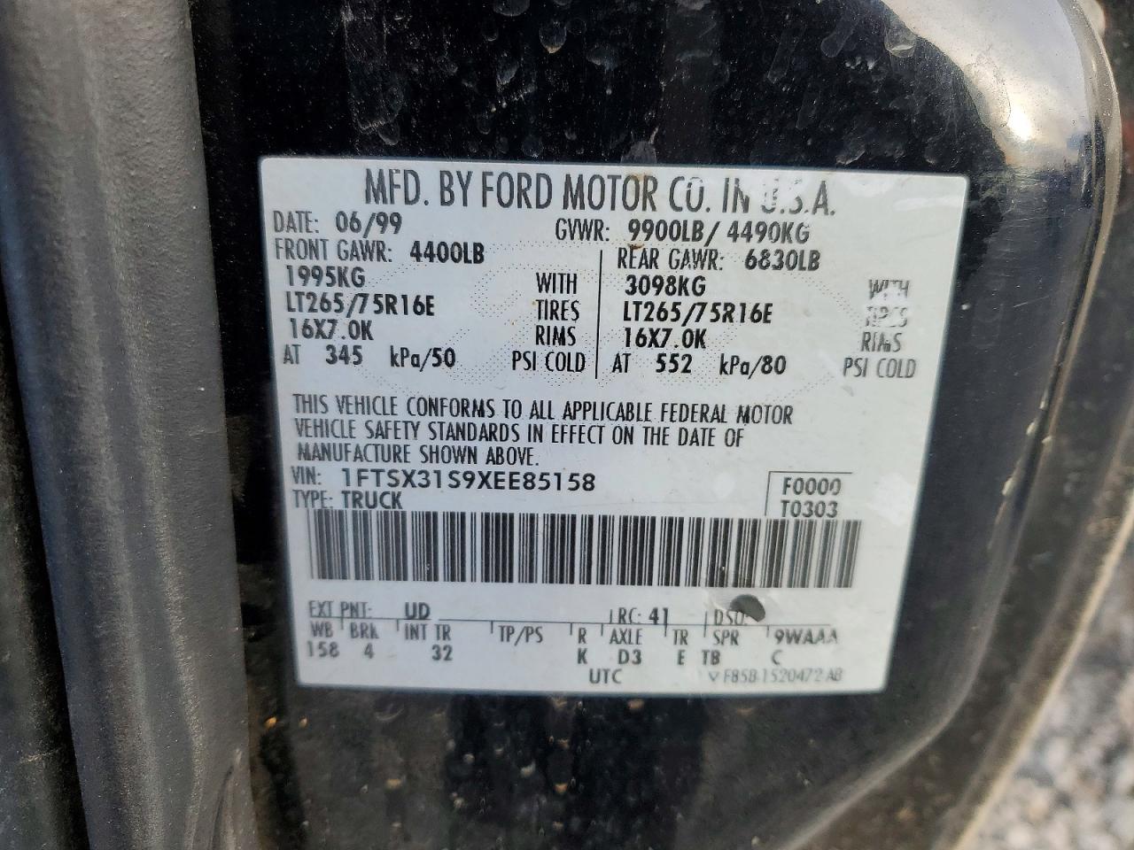 1999 FORD F350 SRW SUPER DUTY photo 12