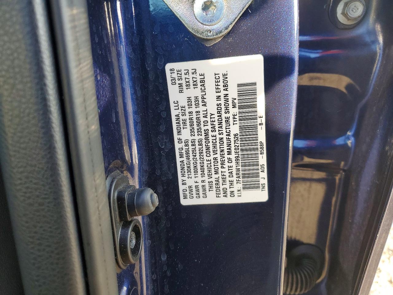 2018 HONDA CR-V TOURING photo 13