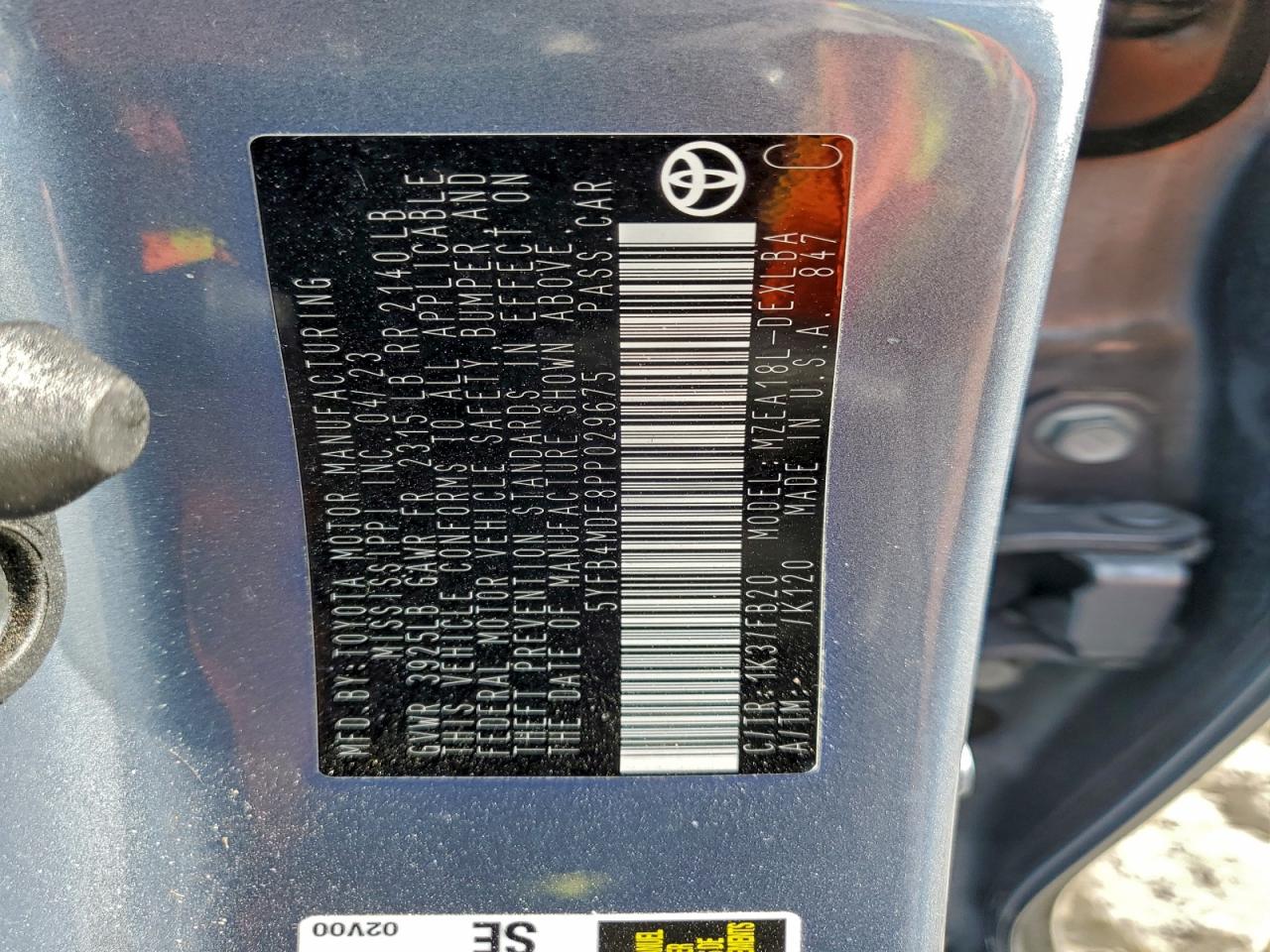 2023 TOYOTA COROLLA LE photo 13