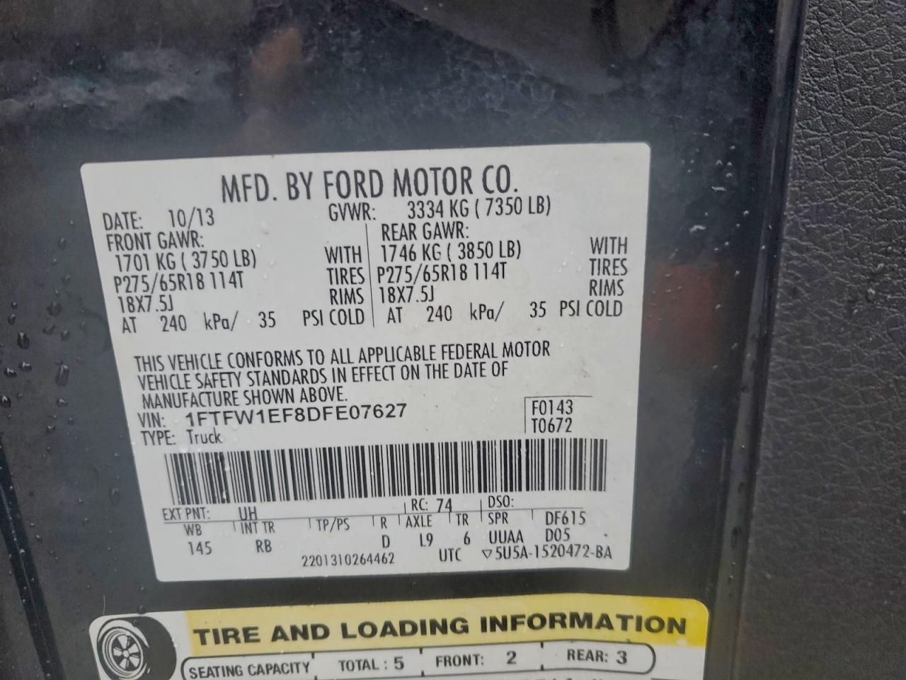 2013 FORD F150 SUPERCREW photo 12