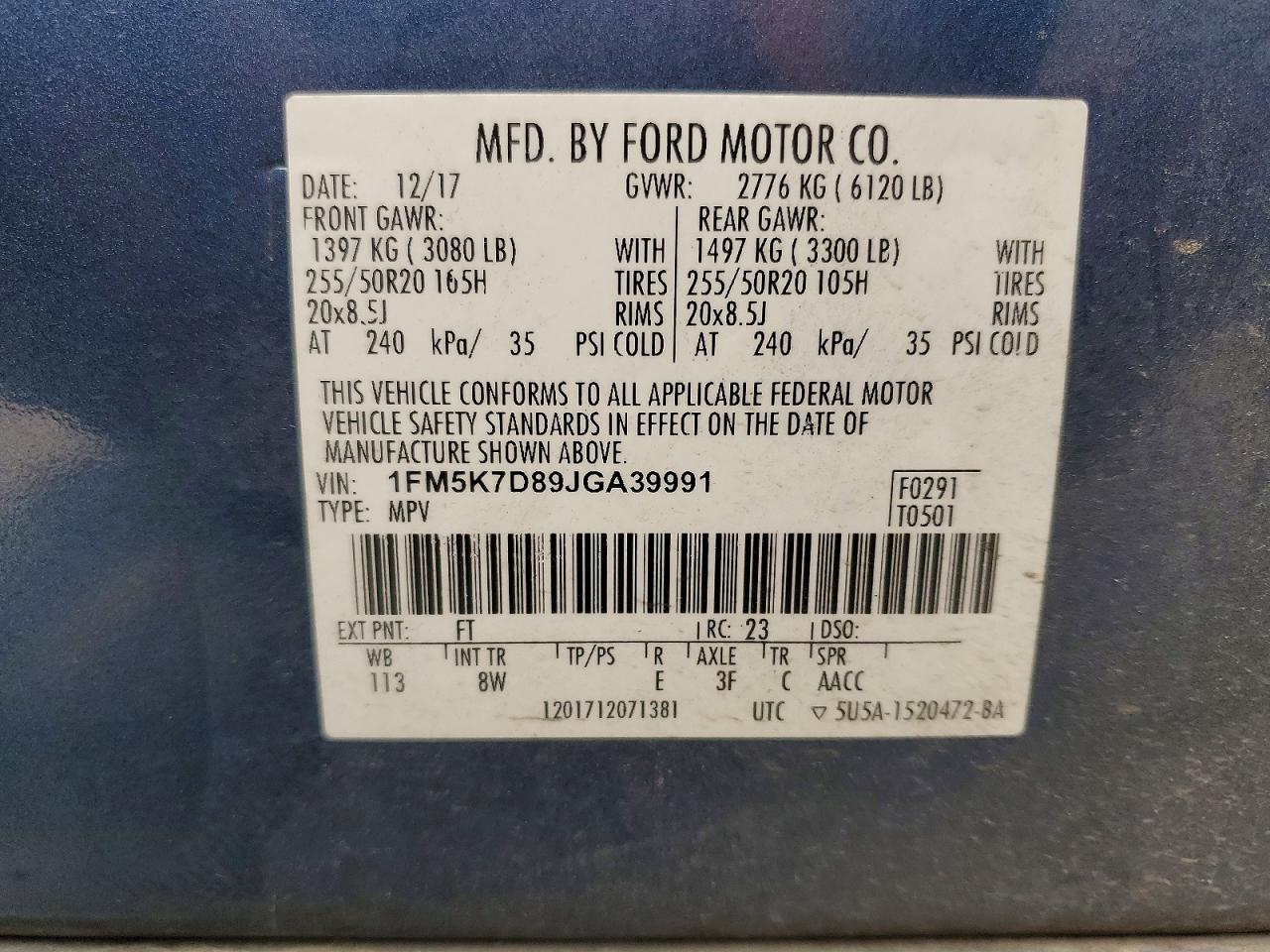 2018 FORD EXPLORER XLT photo 14