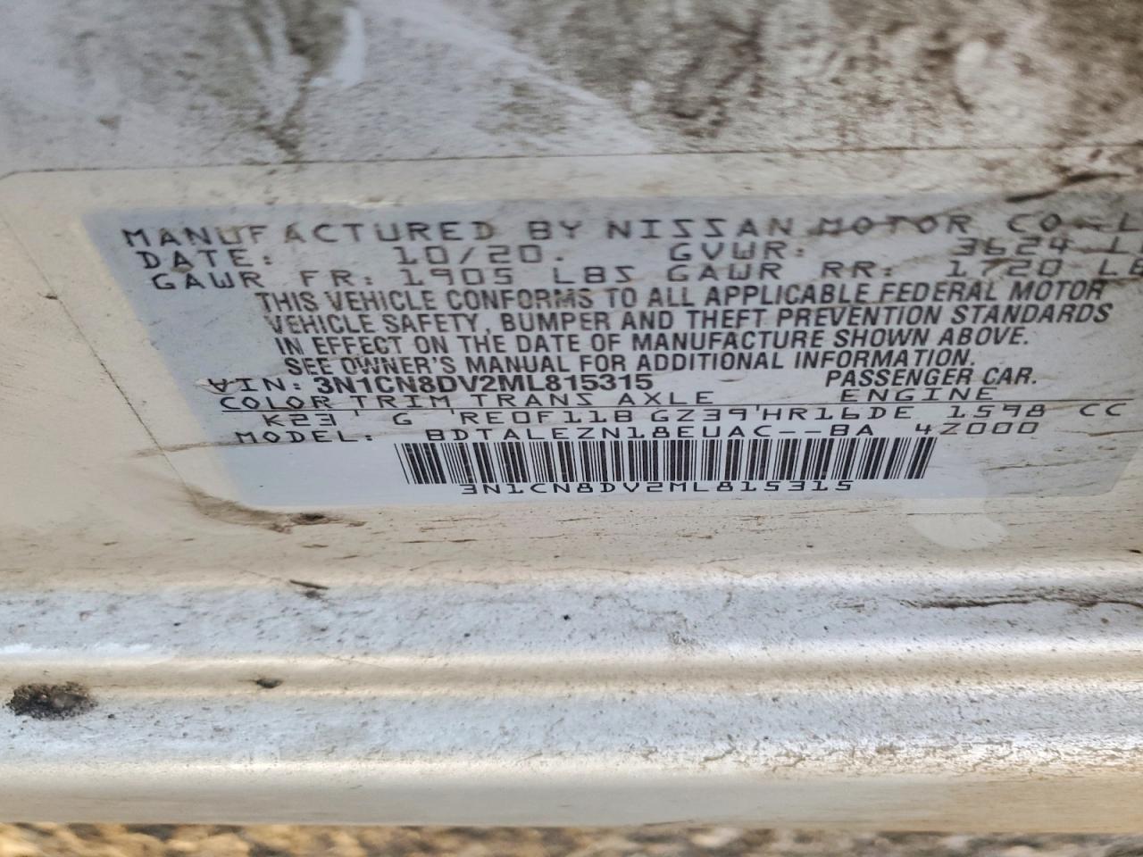 2021 NISSAN VERSA S photo 12