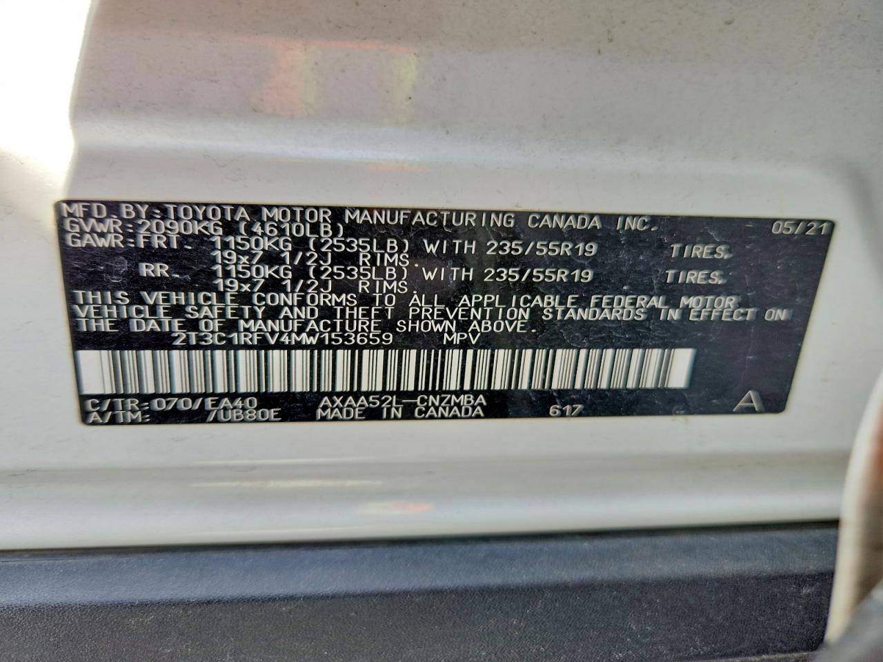 2021 TOYOTA RAV4 XLE PREMIUM photo 13