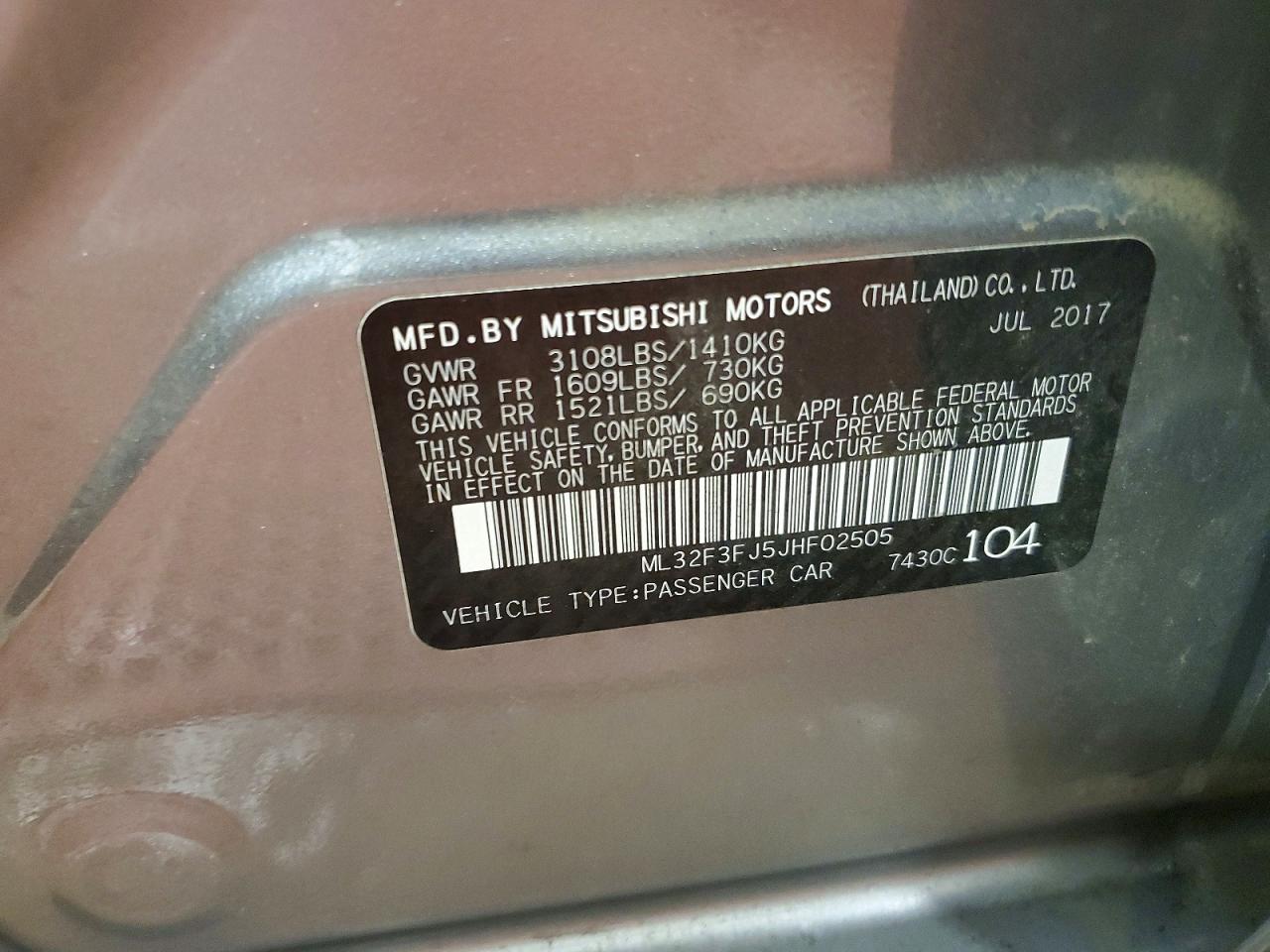 2018 MITSUBISHI MIRAGE G4 ES photo 13