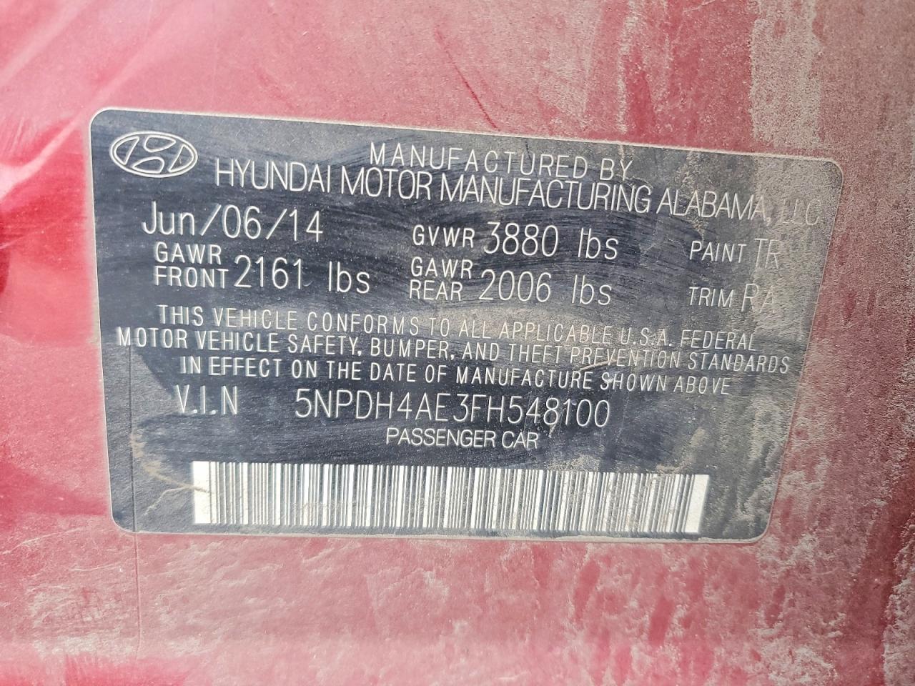 2015 HYUNDAI ELANTRA SE photo 12