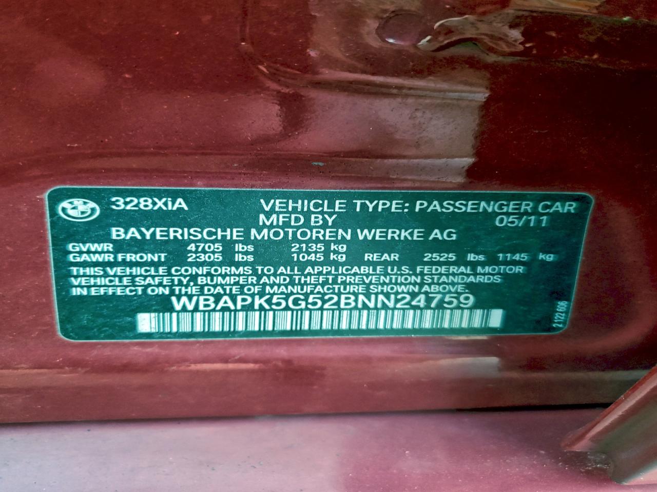 2011 BMW 328 XI SULEV photo 12