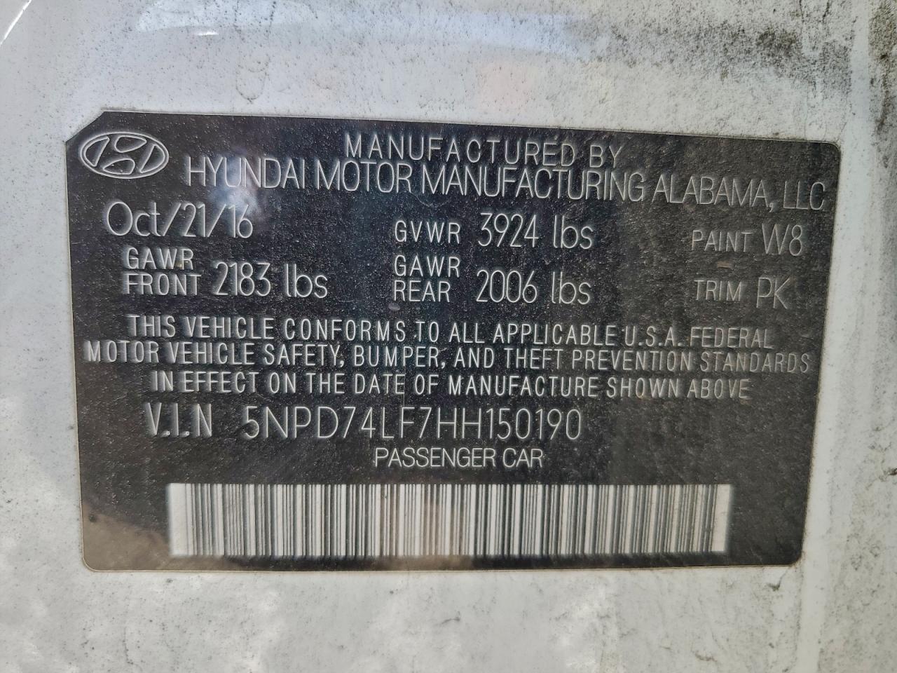 2017 HYUNDAI ELANTRA SE photo 13