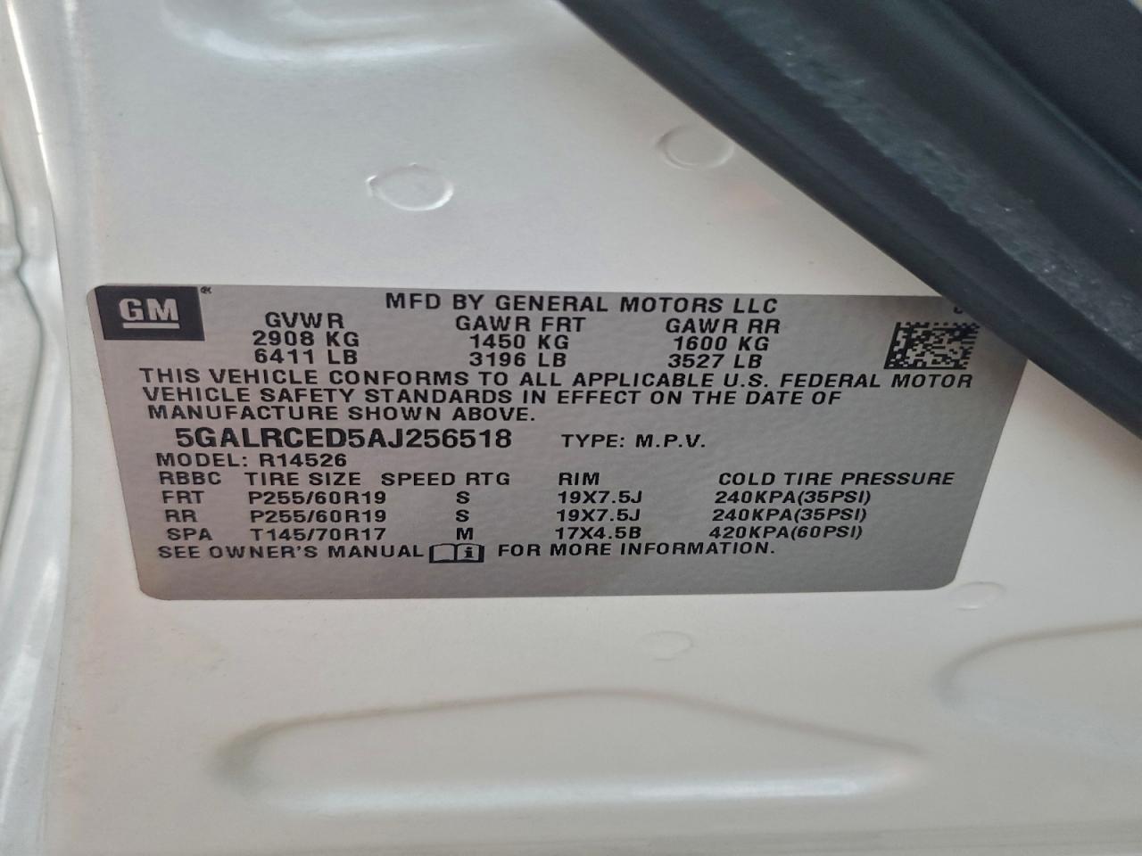 2010 BUICK ENCLAVE CXL photo 13