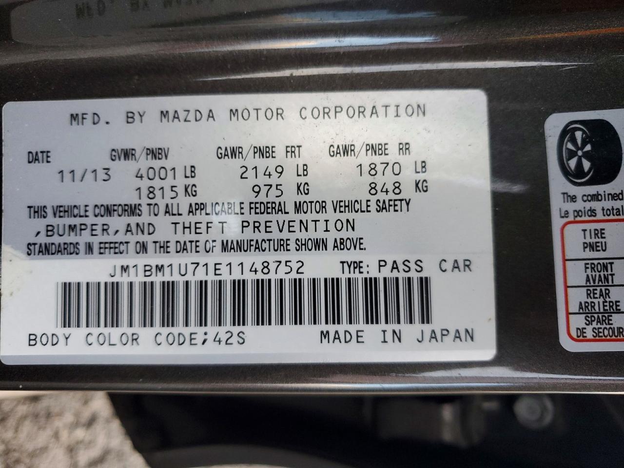 2014 MAZDA 3 photo 12