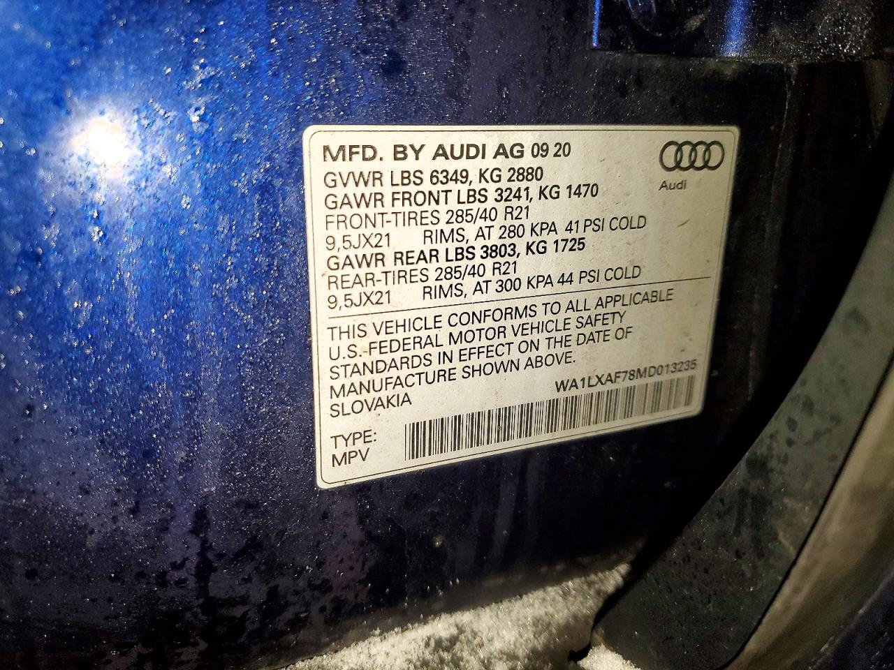 2021 AUDI Q7 PREMIUM PLUS photo 13