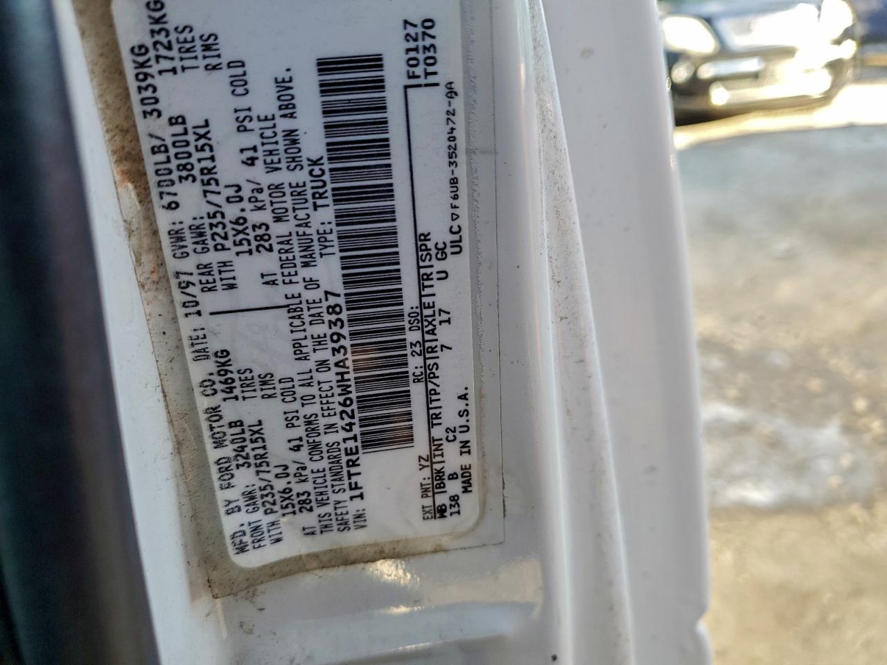 1998 FORD ECONOLINE E150 VAN photo 12