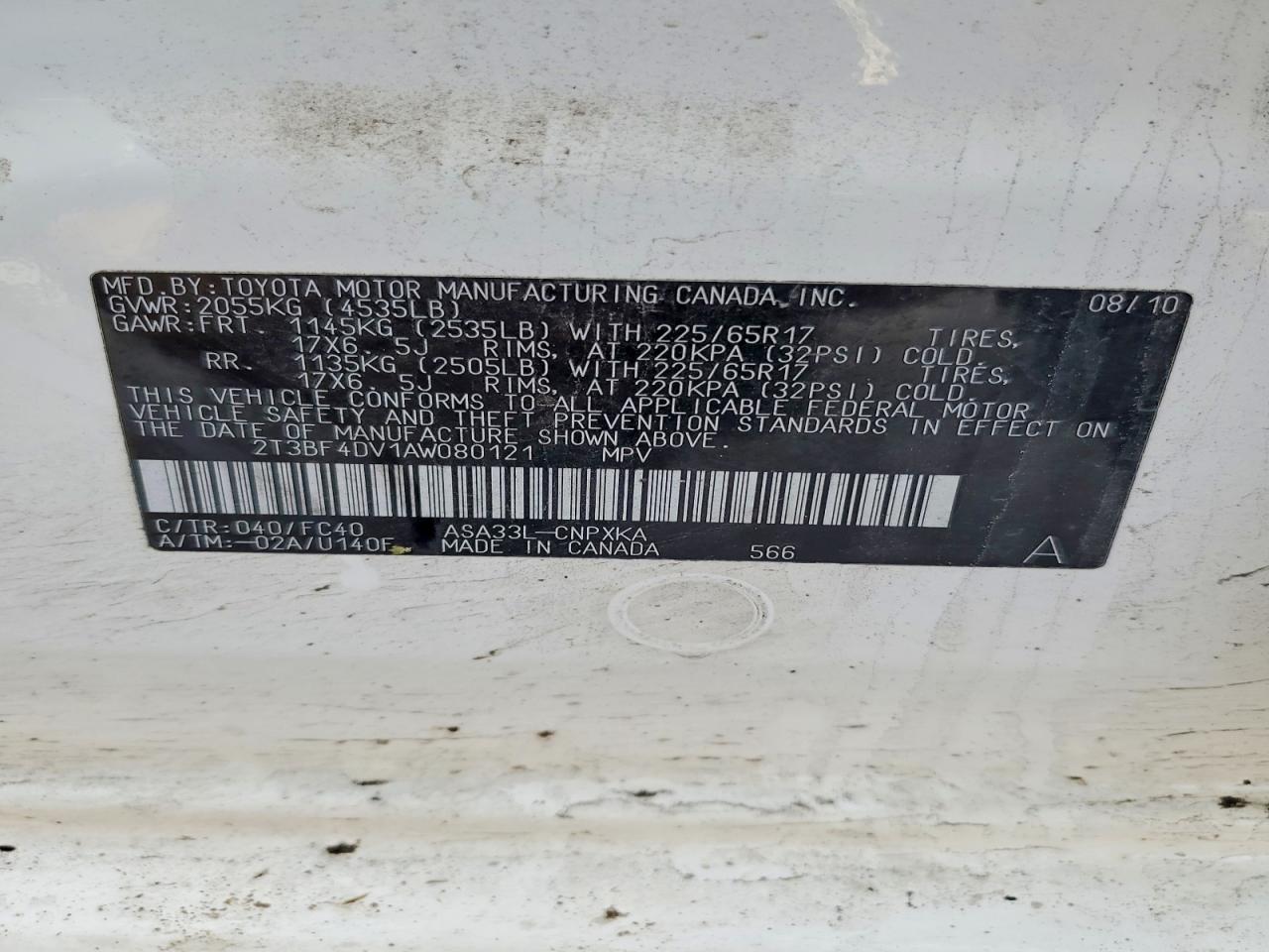 2010 TOYOTA RAV4 photo 13