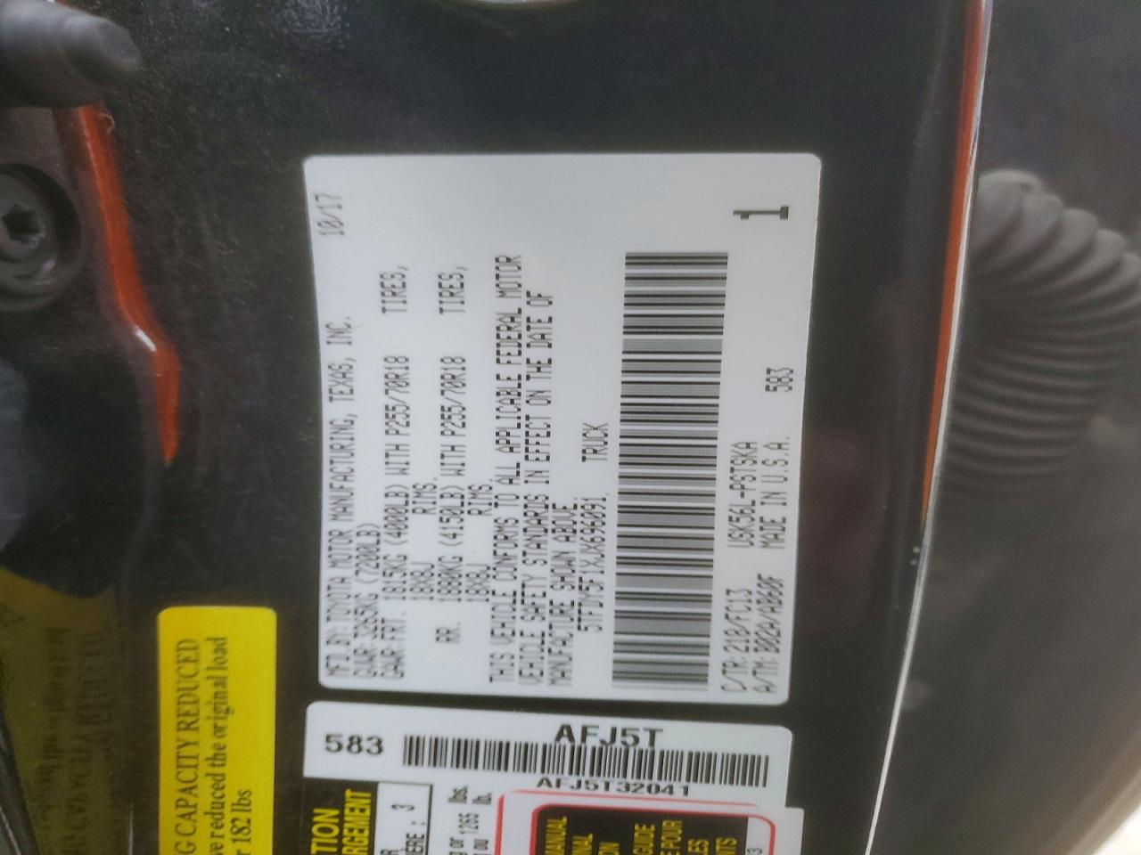 2018 TOYOTA TUNDRA CREWMAX SR5 photo 13