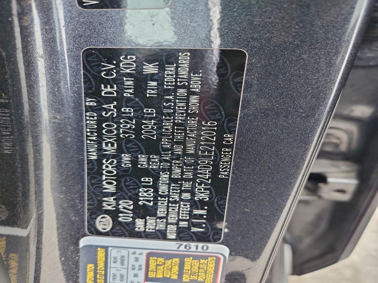 2020 KIA FORTE FE photo 13