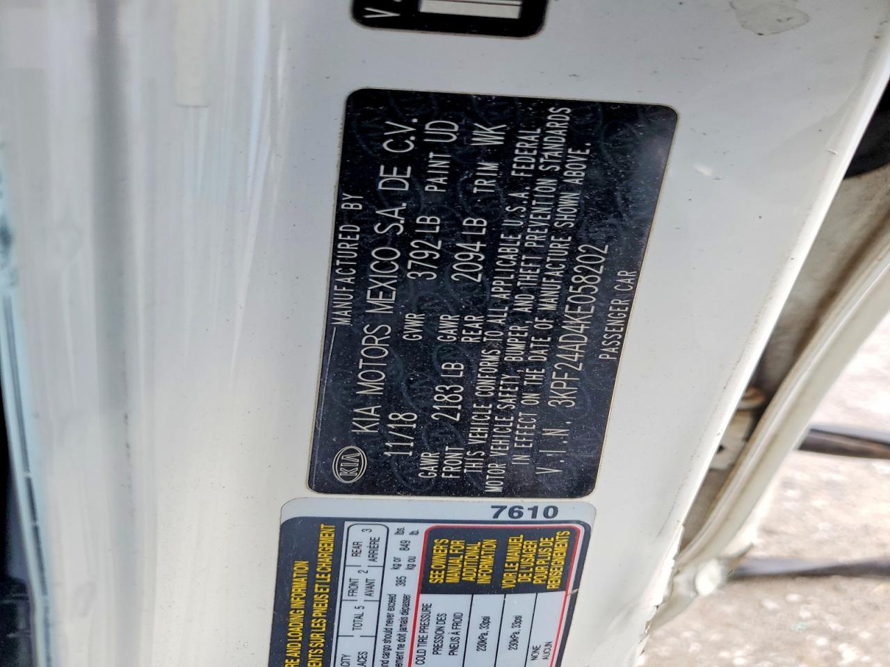 2019 KIA FORTE FE photo 13