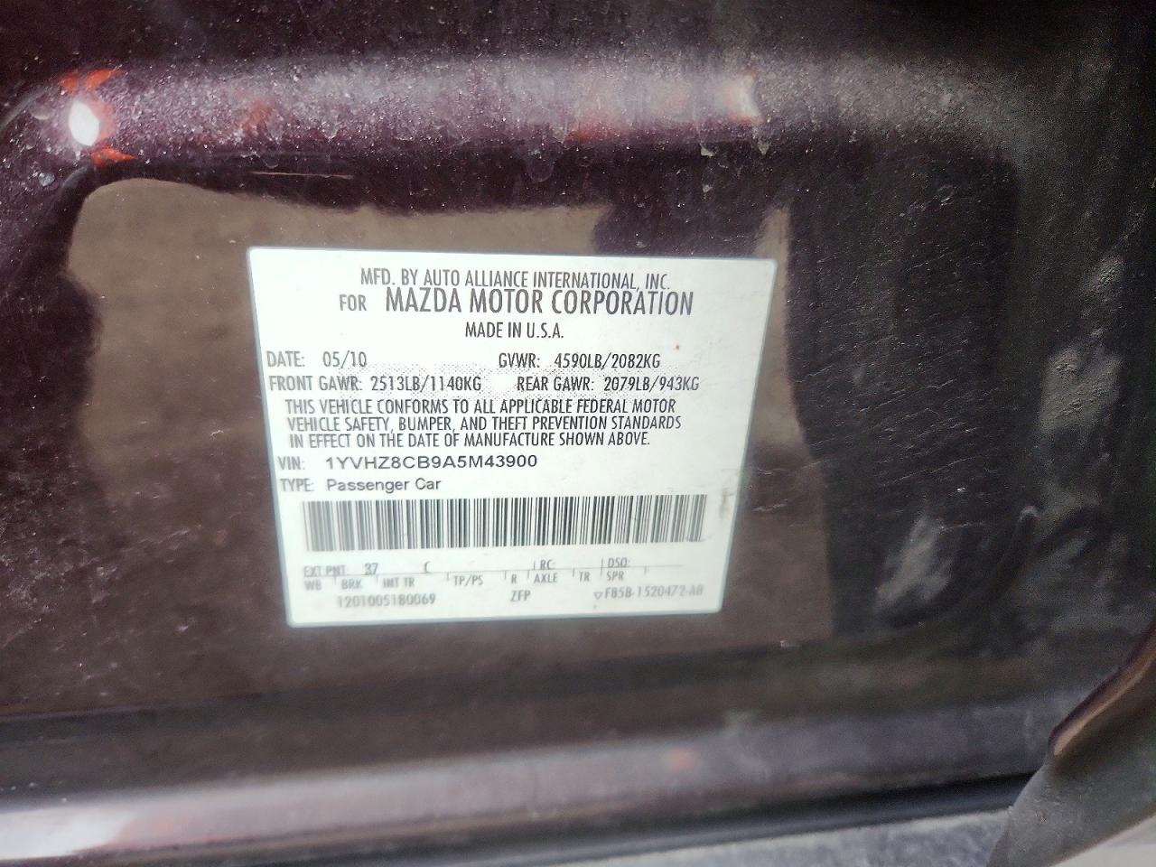 2010 MAZDA 6 S photo 13