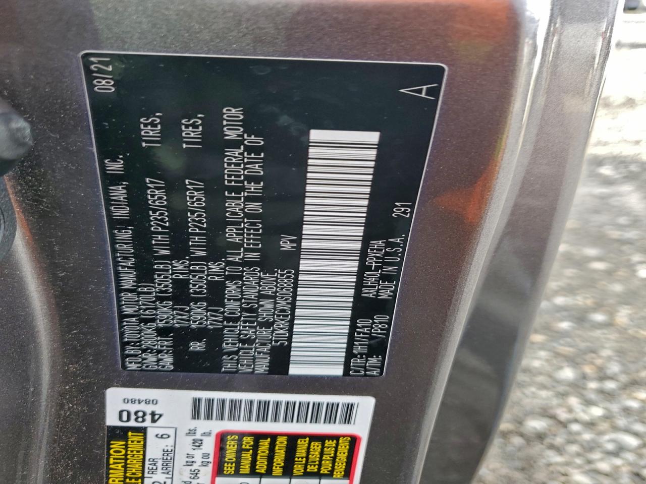 2021 TOYOTA SIENNA LE photo 14