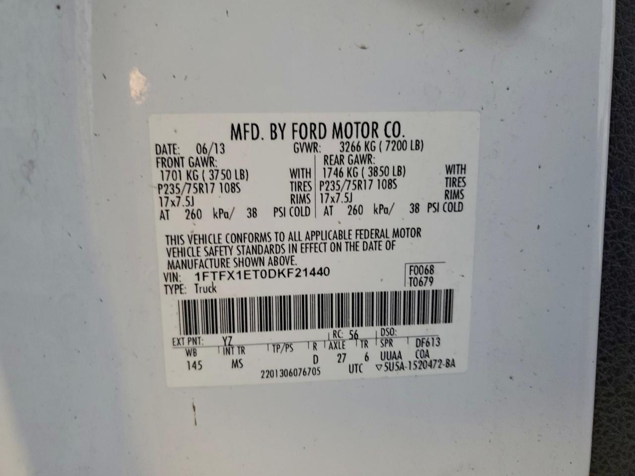 2013 FORD F150 SUPER CAB photo 12