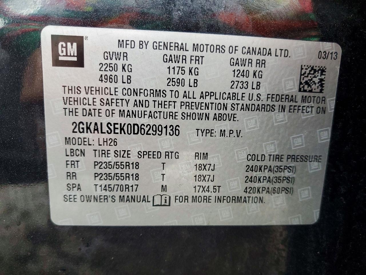 2013 GMC TERRAIN SLE photo 13