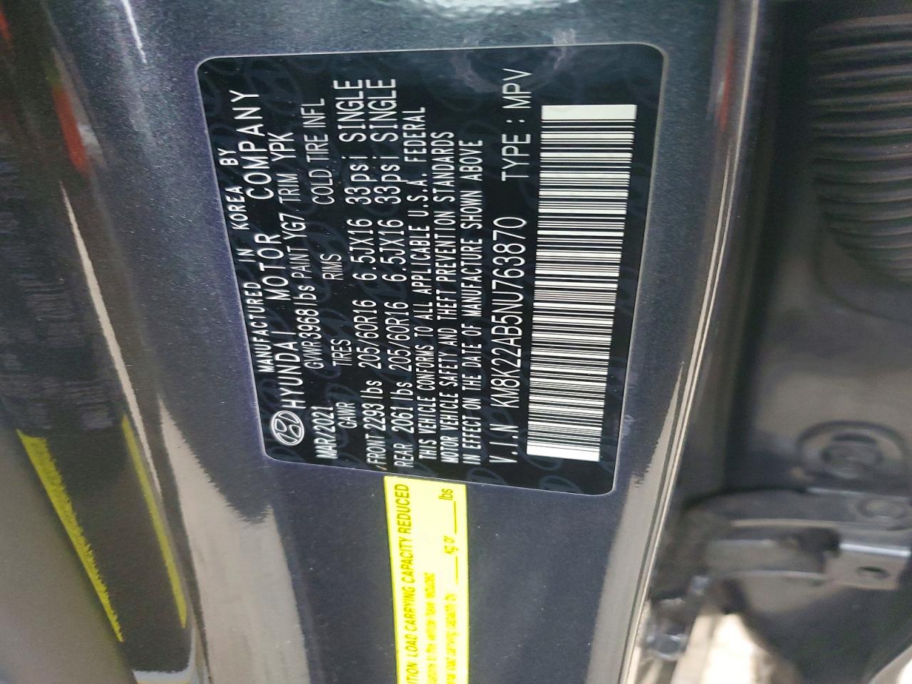 2022 HYUNDAI KONA SEL photo 12