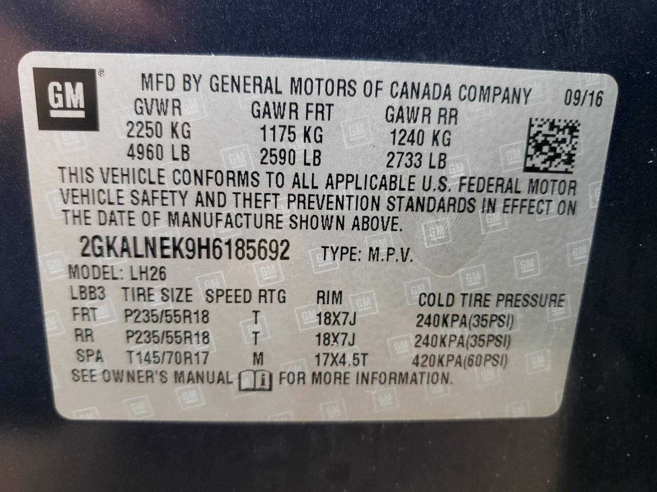 2017 GMC TERRAIN photo 13