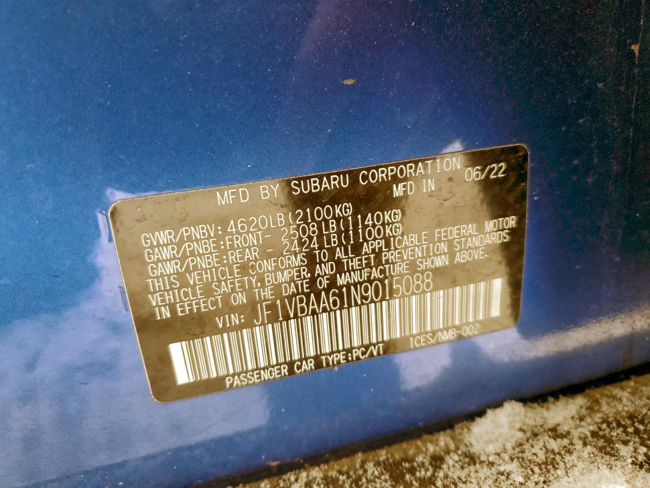 2022 SUBARU WRX photo 13