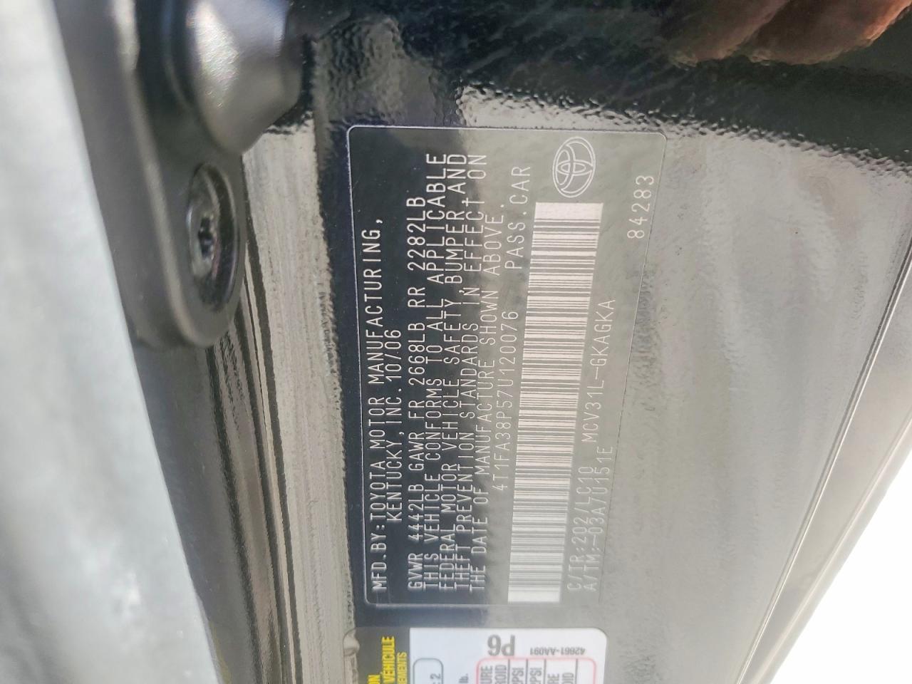 2007 TOYOTA CAMRY SOLARA SE photo 13