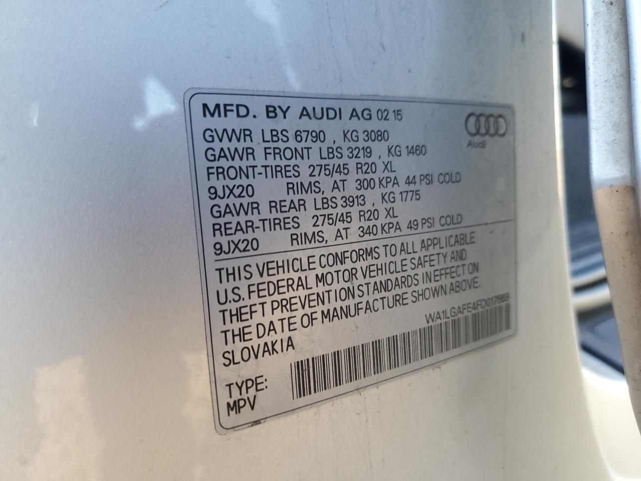 2015 AUDI Q7 PREMIUM PLUS photo 12