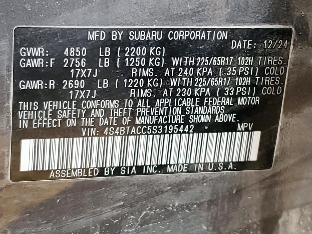 2025 SUBARU OUTBACK PREMIUM photo 13