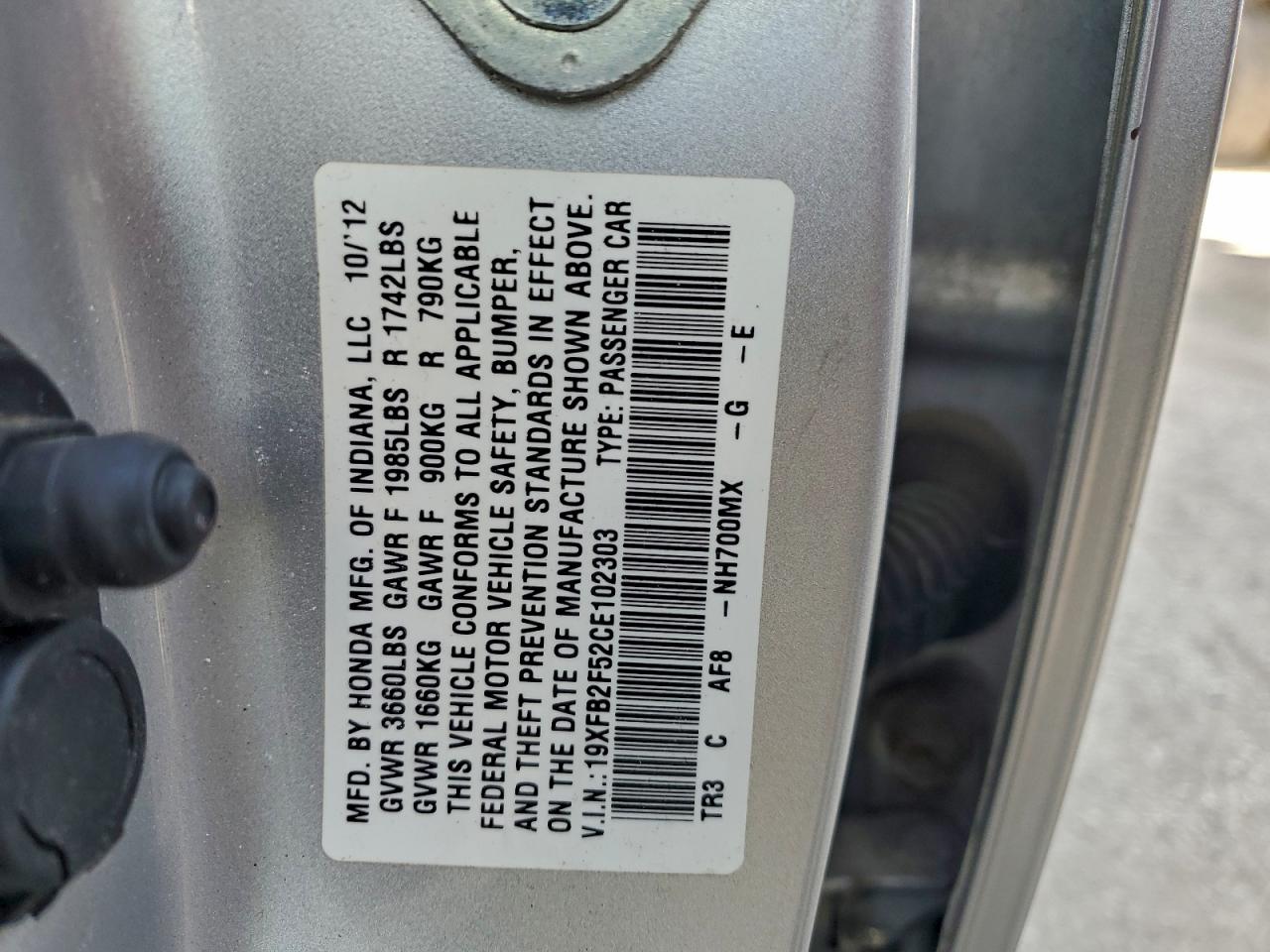 2012 HONDA CIVIC LX photo 12