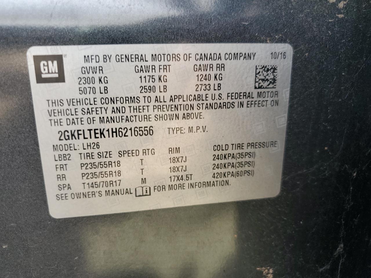 2017 GMC TERRAIN SLE photo 12