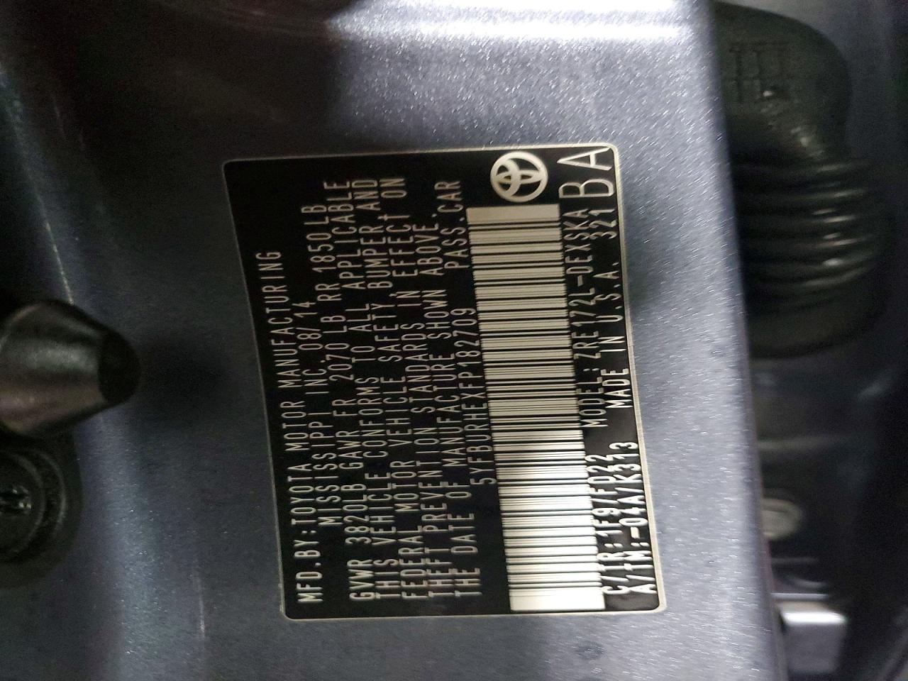 2015 TOYOTA COROLLA L photo 12