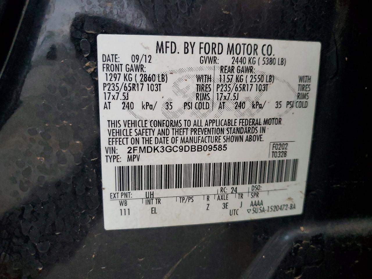 2013 FORD EDGE SE photo 25