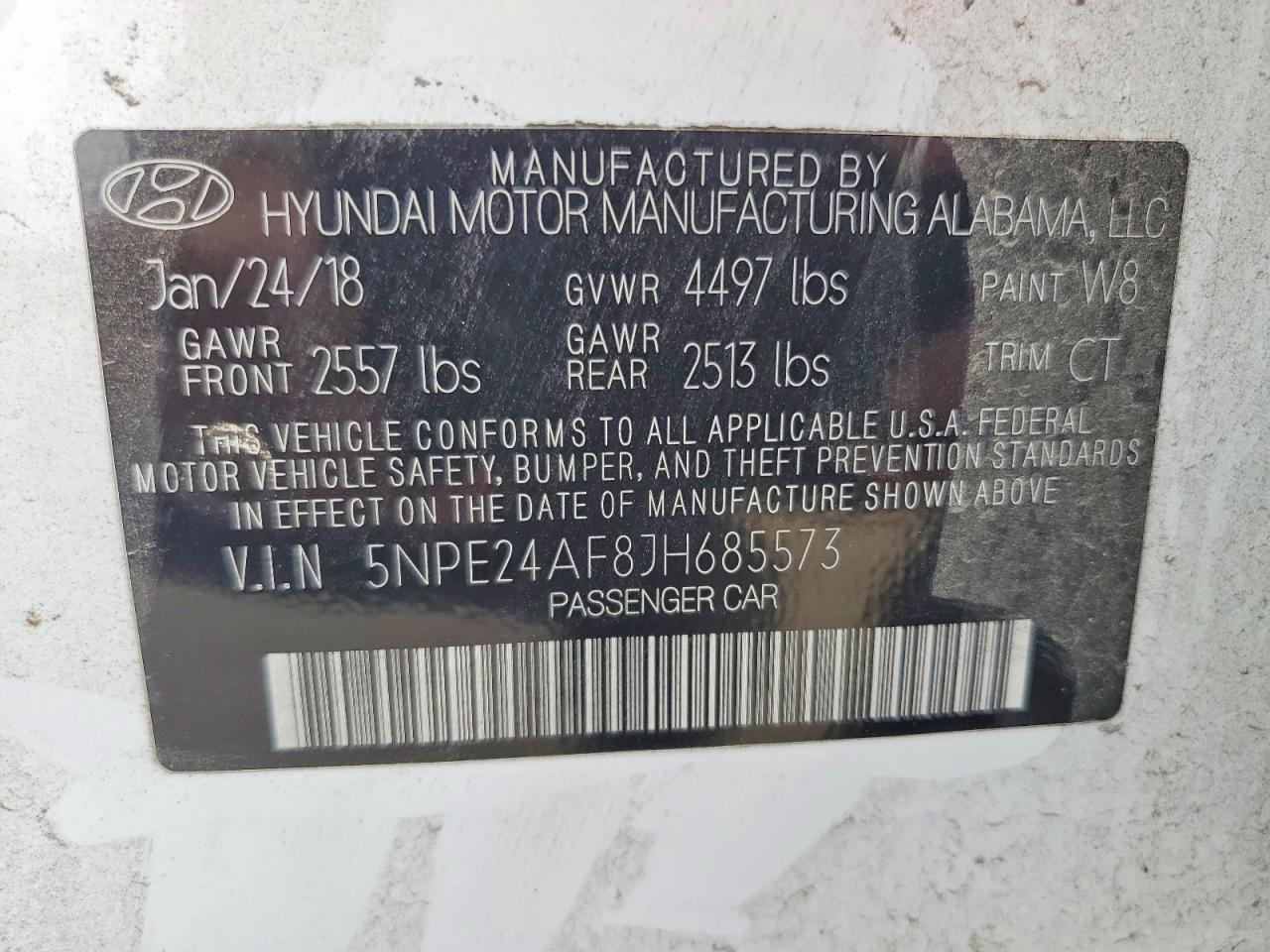 2018 HYUNDAI SONATA SE photo 12