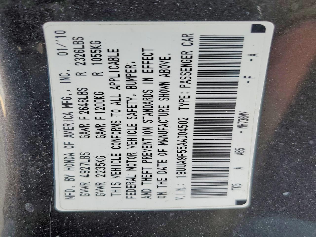 2010 ACURA TL photo 12