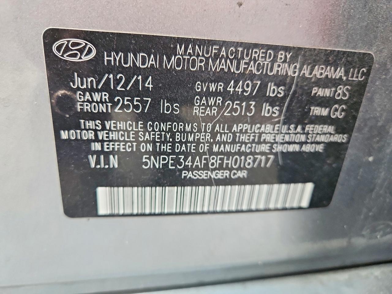 2015 HYUNDAI SONATA LIMITED photo 12