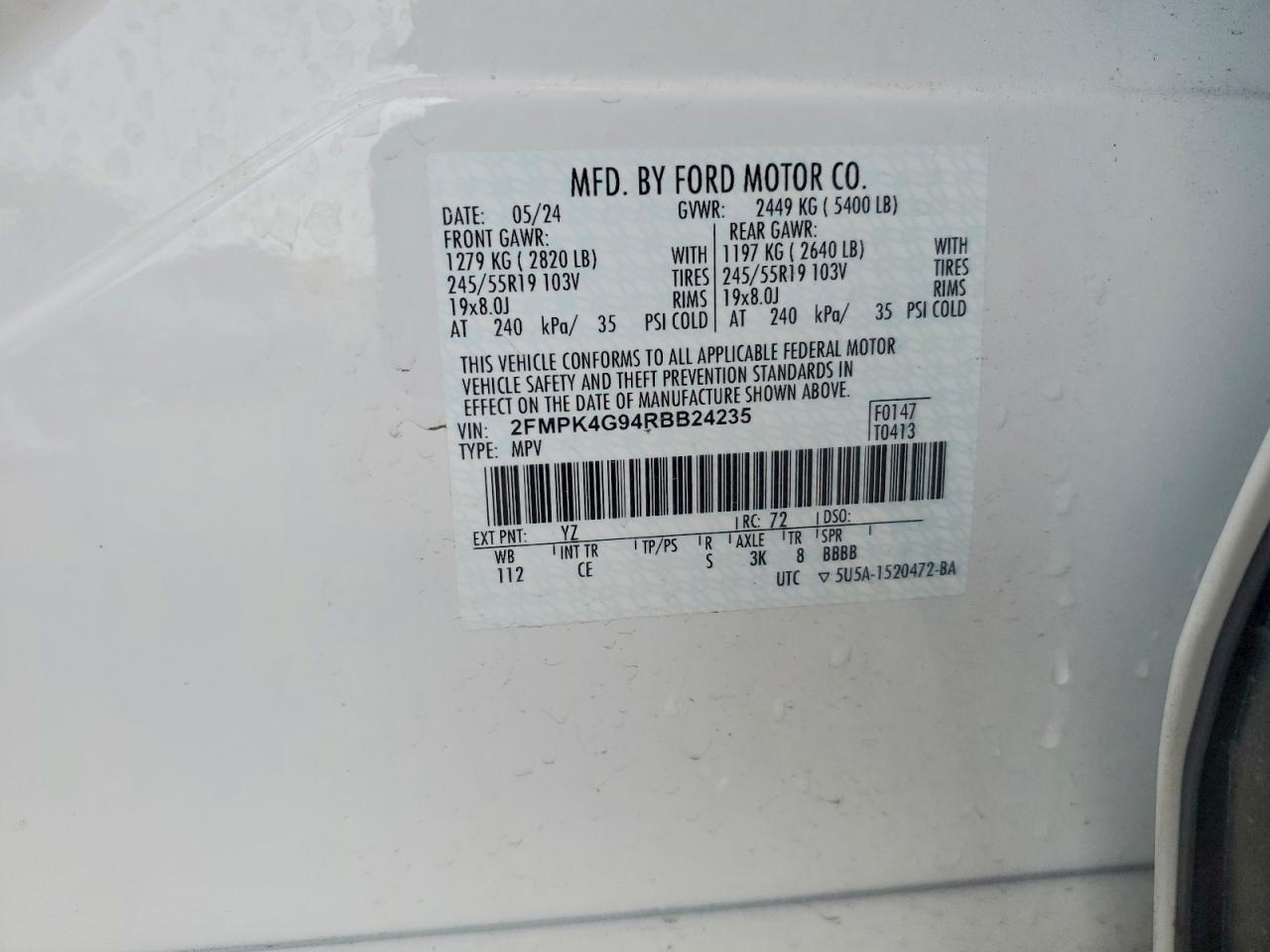 2024 FORD EDGE SE photo 12
