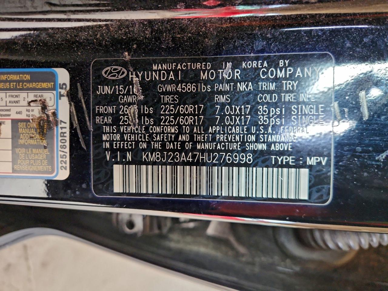 2017 HYUNDAI TUCSON SE photo 12
