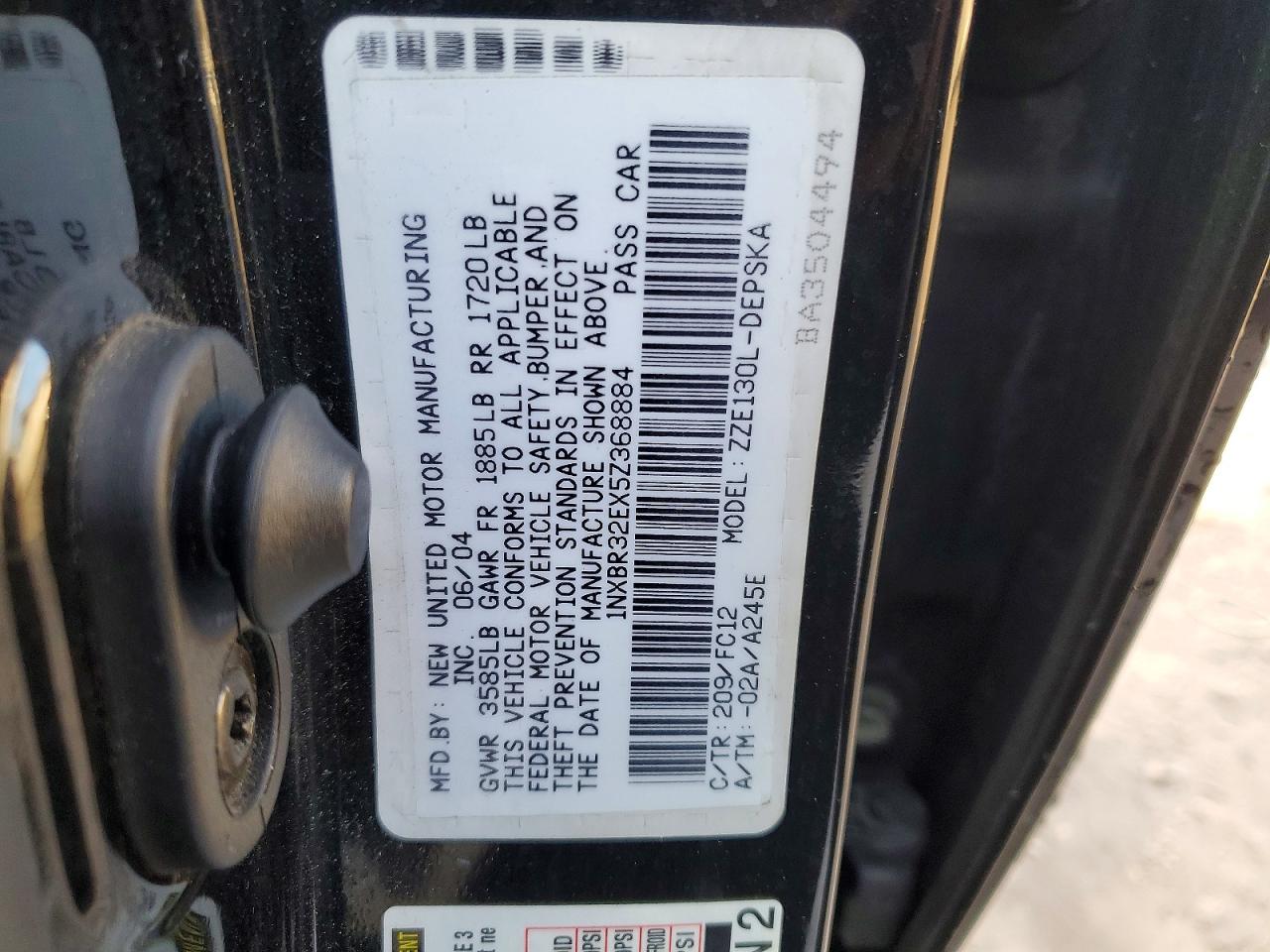 2005 TOYOTA COROLLA CE photo 12