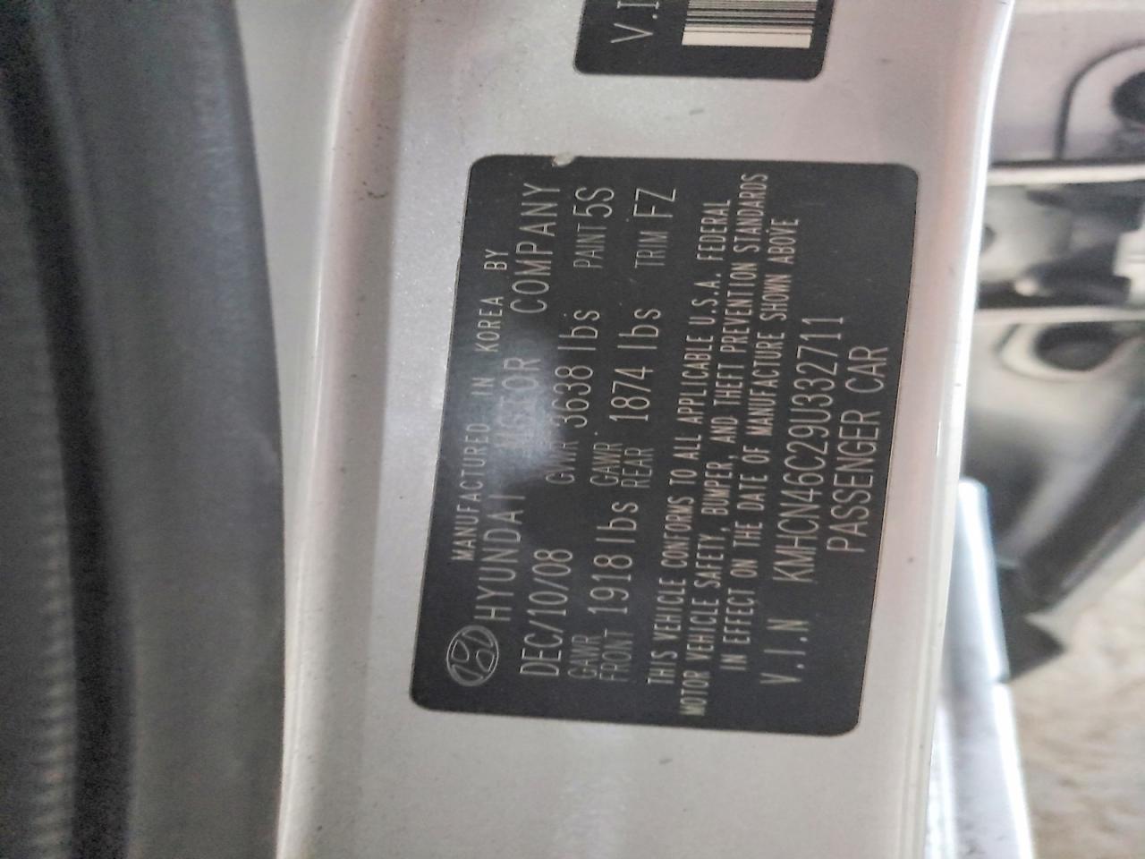 2009 HYUNDAI ACCENT GLS photo 12