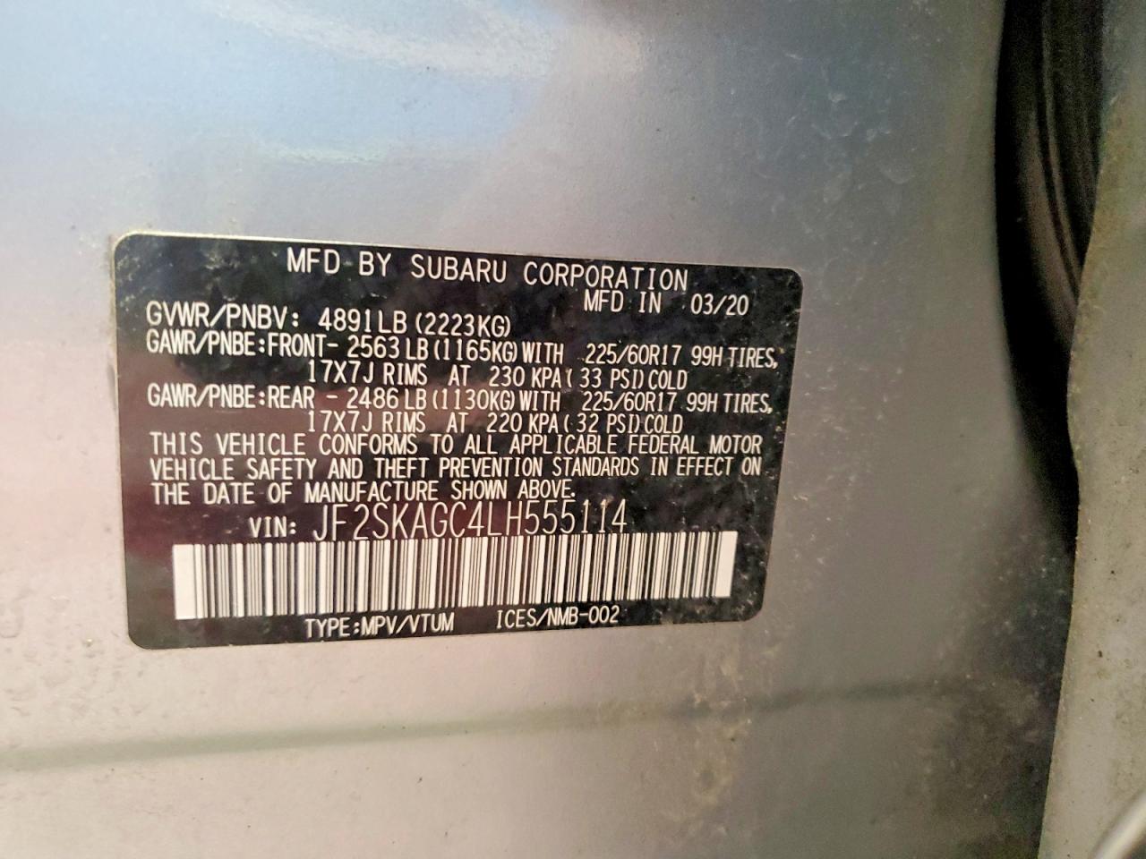 2020 SUBARU FORESTER PREMIUM photo 13