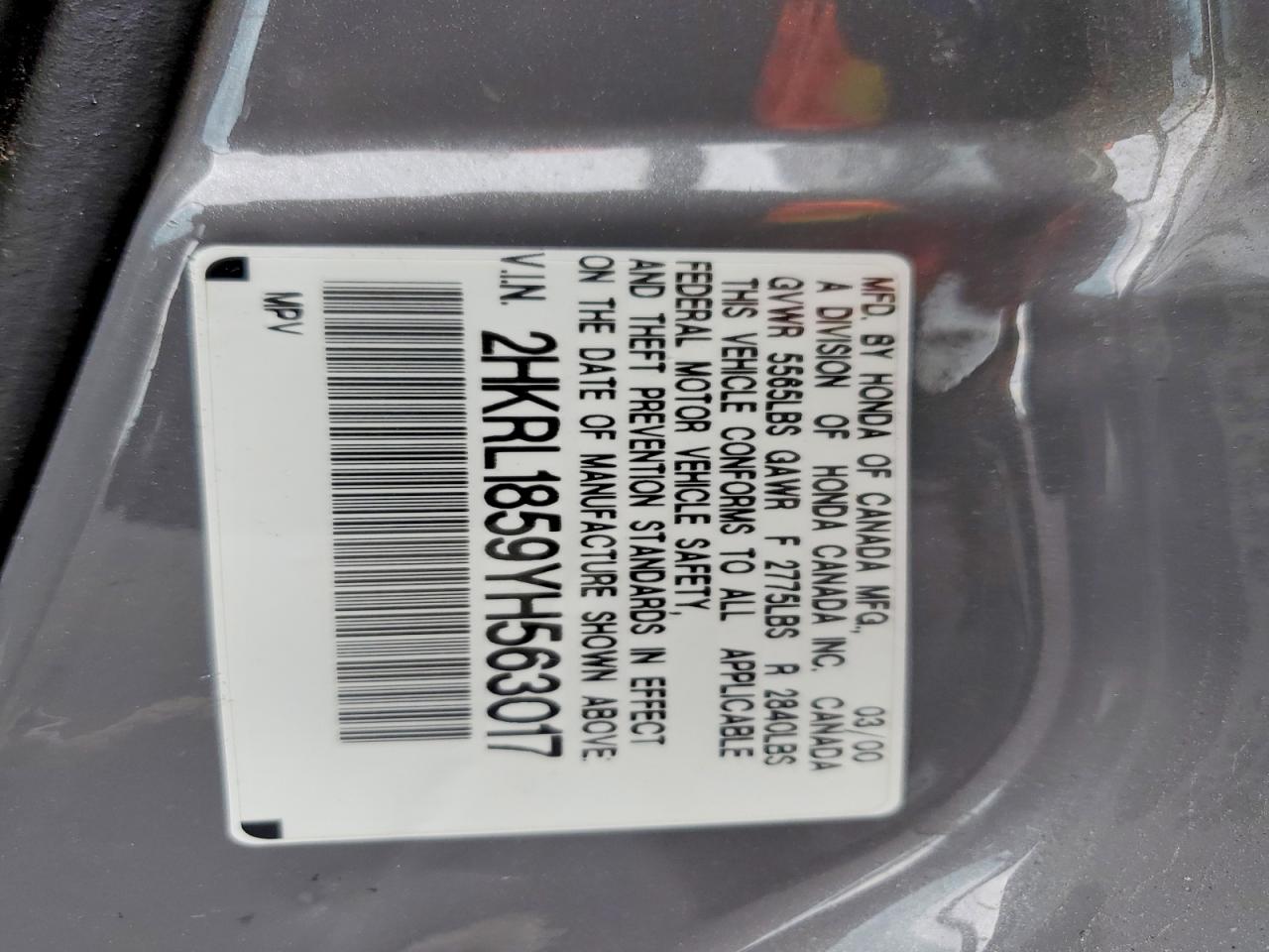 2000 HONDA ODYSSEY LX photo 13