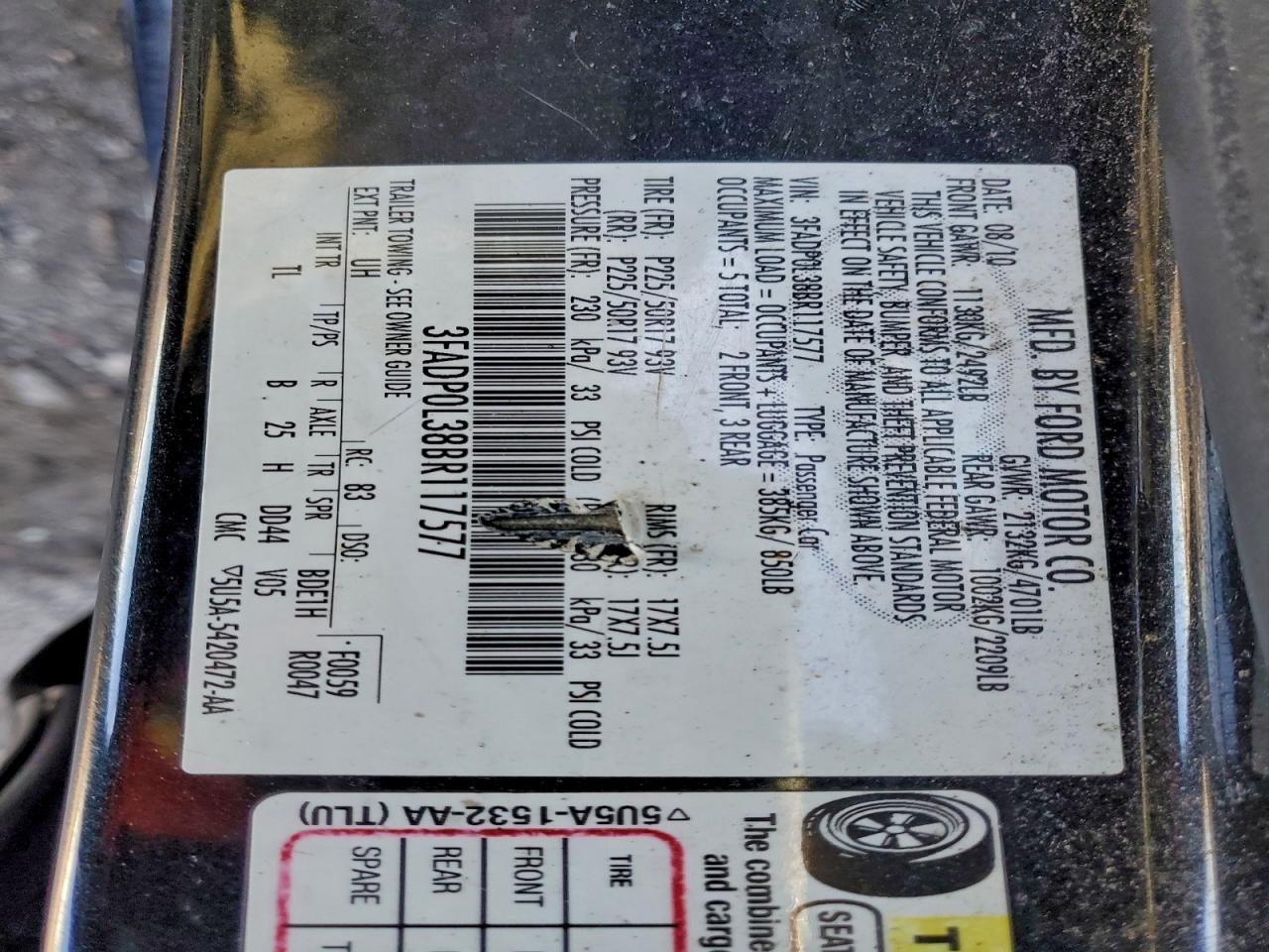 2011 FORD FUSION HYBRID photo 12