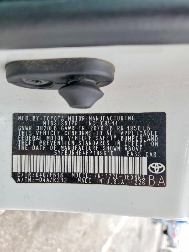 2015 TOYOTA COROLLA L photo 12